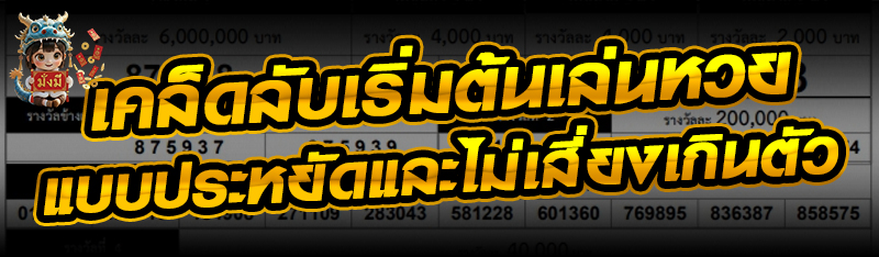 เคล็ดลับเริ่มต้นเล่นหวยแบบประห